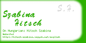 szabina hitsch business card